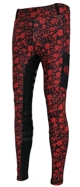 Reitleggings "Rose red" mit High Grip